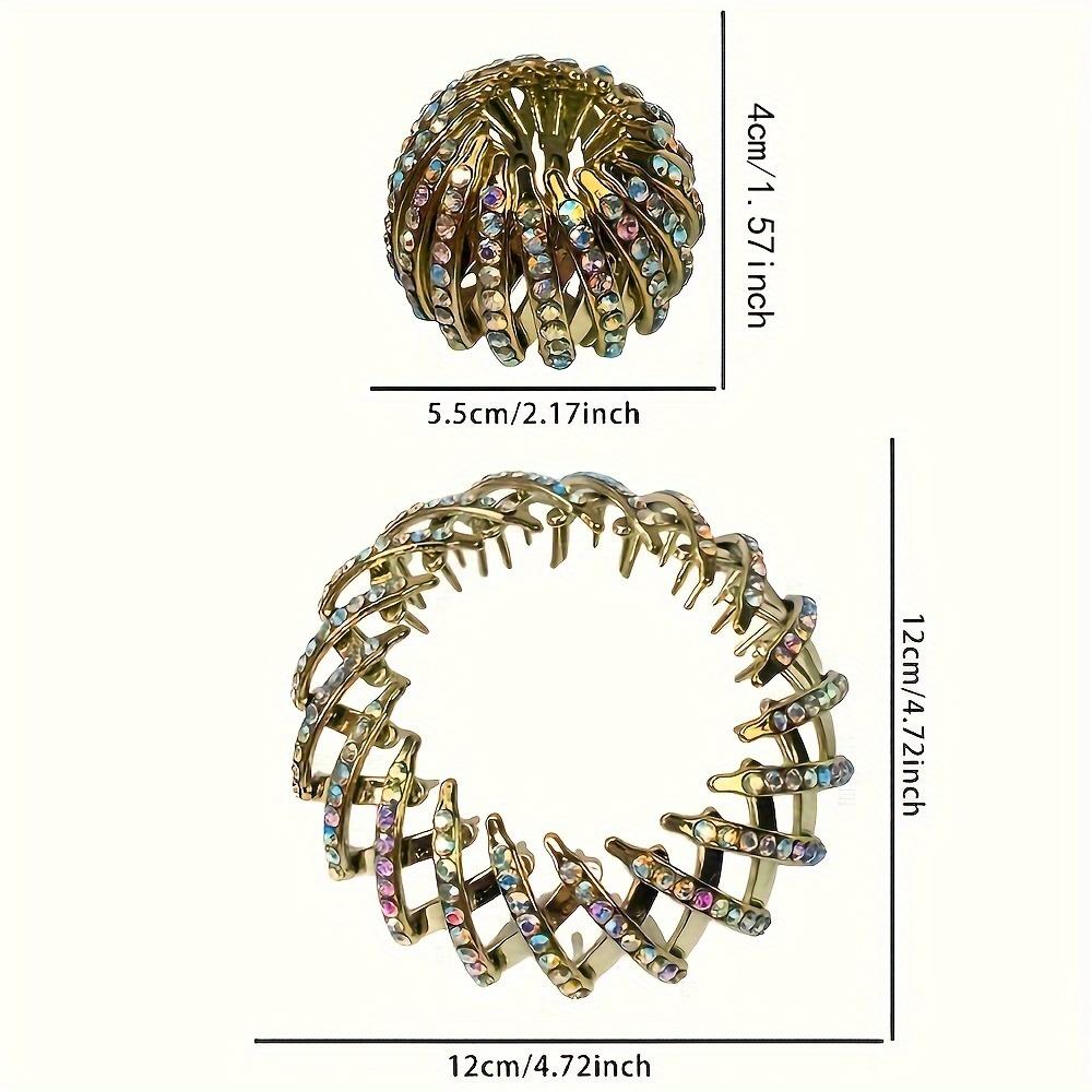 1pc Fashion Shiny Rhinestone Hair Clip Creative Ponytail Hair Grab Headband for Daily Party Wear Women Jewelry Hair Accessories