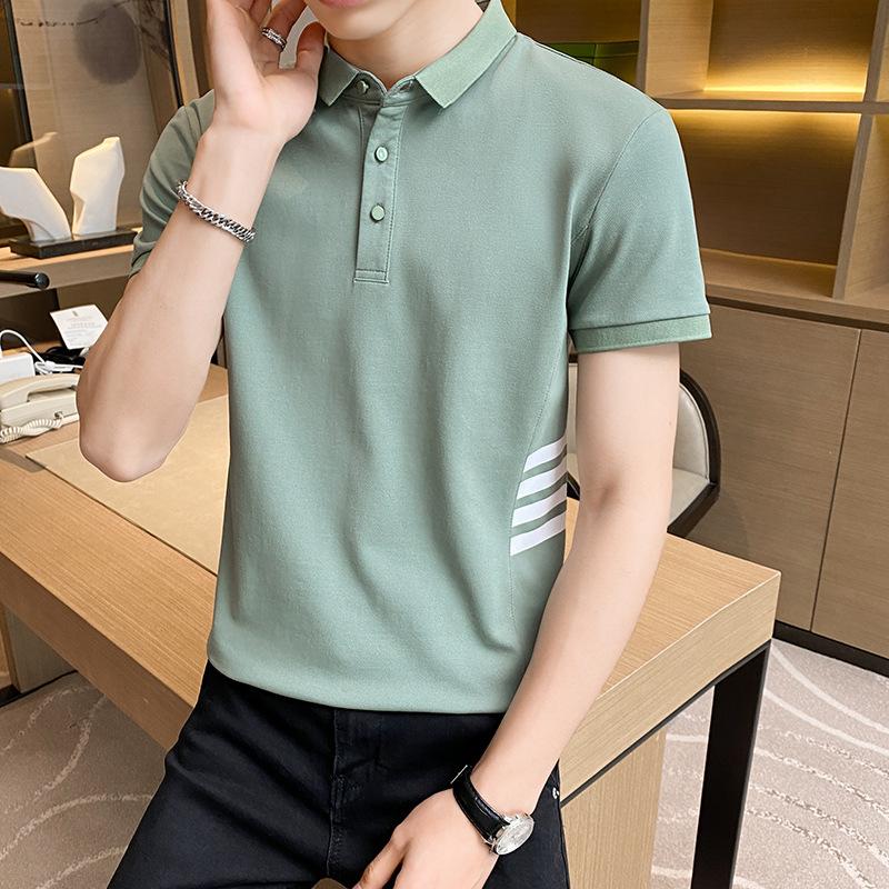 Short Sleeve Korean Thin Solid Color Men 'S Casual Summer Polo Shirt
