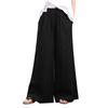 Summer Women's Cotton Linen Baggy Flared Pants Ladies Wide Leg Loose Trousers Clothing Plus Size