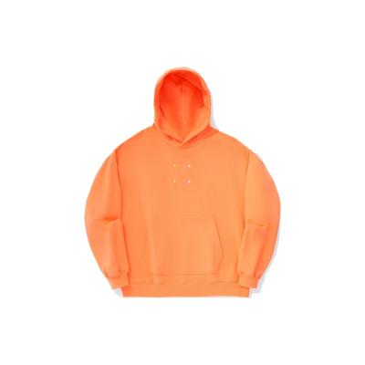 Li Ning Vital Series Einfarbig Locker Geschnittenes Kapuzensweatshirt Unisex Sweatshirt Cloud-Brokat-Orange AWDTE71-4