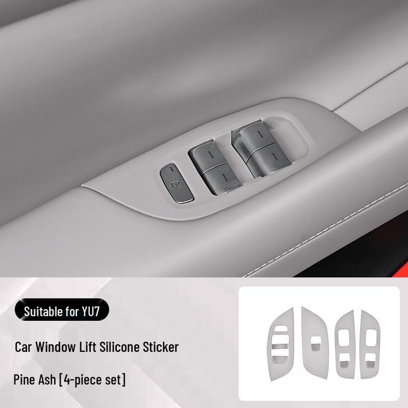 Xiaomi YU7 Car Window Button Frame Protector - Anti-slip Glass Lifter Panel Cover