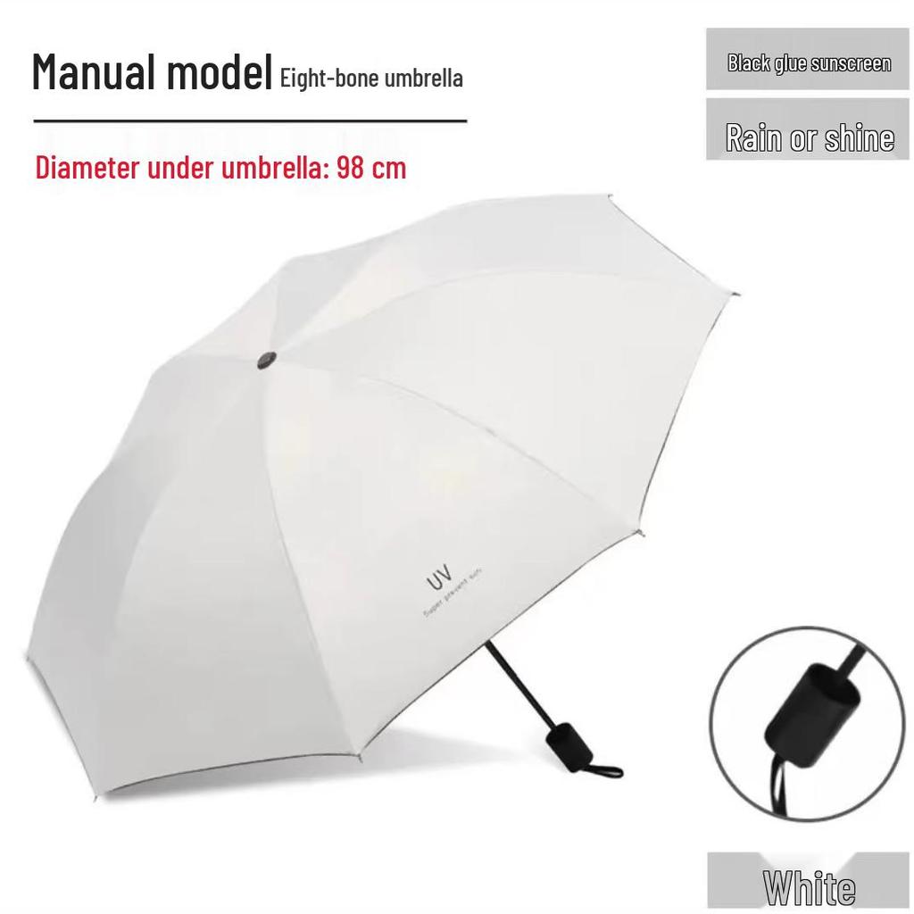 Guarda-chuva de Sol UV de Vinil - Guarda-sol de Dobra Automática para Todo o Tempo com Proteção Solar