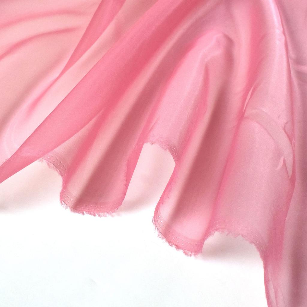 Polyester Organza 140cm wide x 10m Rose 2440 Fabric, cut, 132. Pink,