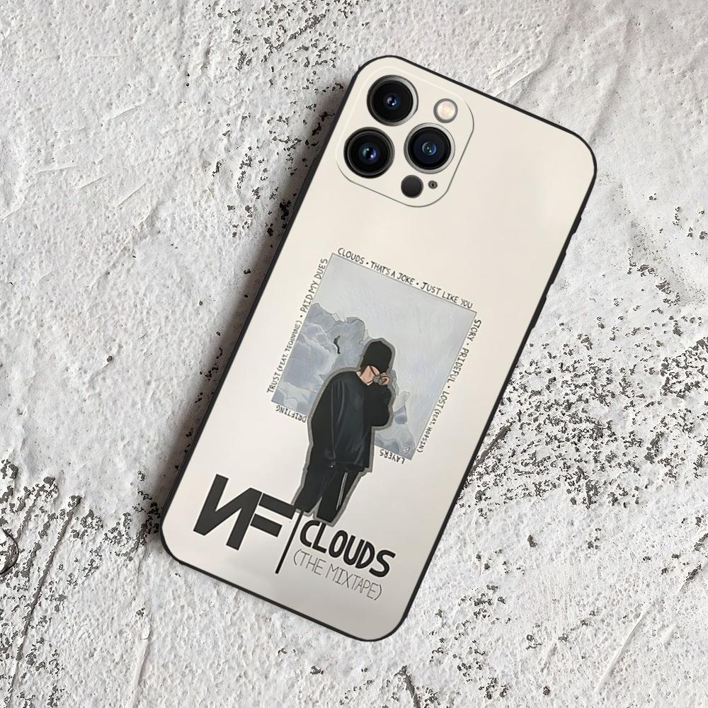 Coque de téléphone Rapper NF pour iPhone 16 15 14 13 12 11 Pro Max Xr X Xs Mini 8 Plus SE 2022 Noir Silicone Souple