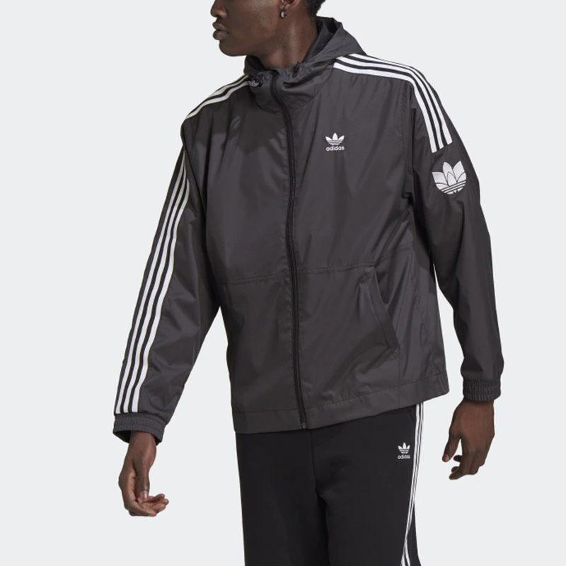 Adidas Jackets Men's Black Hooded Moderate Instructor GN3551