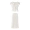 Completo gonna due pezzi da donna ricamato in pizzo