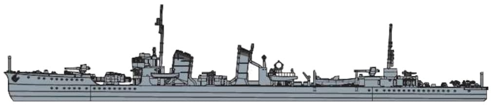 

Yamashitahobby Серия моделей кораблей Японский флот Высокоскоростной транспортный эсминец Микадзуки SP Пластиковая модель NVE9 1/700