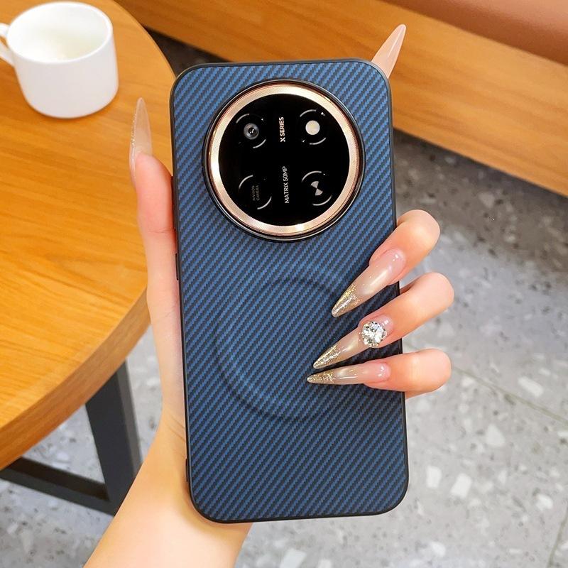 Applicable To Honor X11promax Magnetic Mobile Phone Case Honor X11promax Fiber Plain Leather Protective Cover Anti-drop