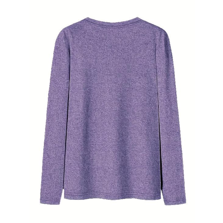 Halloween print fashion retro-style women's spring, summer, autumn, and winter retro sporty top with round neck and long sleeves T Shirt