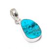 Tibetan Turquoise Gemstone 925 Sterling Silver Jewelry Pendant 1.30" GK-5126