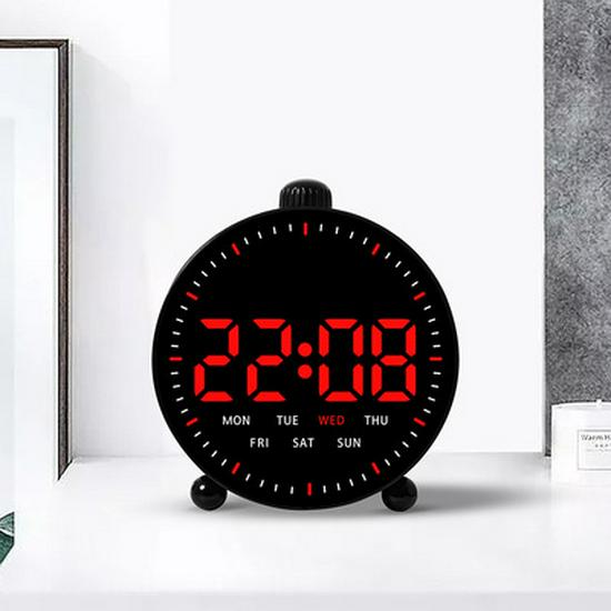 Multifunctional LED Electronic Wall Clock - Dual-Use Hanging or Standing Clock for Living Room (Model 6650)