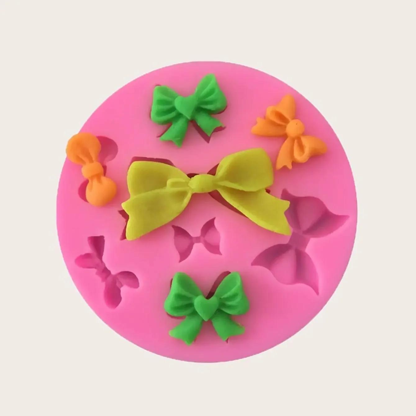 

1 шт. Много Мини бант шоколад свадебный торт инструменты для украшения DIY выпечка помадка силиконовая форма Высокое качество розовый