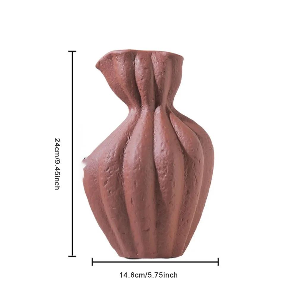 Nordic Ins Geometric Ceramic Vase Ornaments Living Room Bedroom Dining Table Flower Arrangement Art Vase Wedding Vase Decoration
