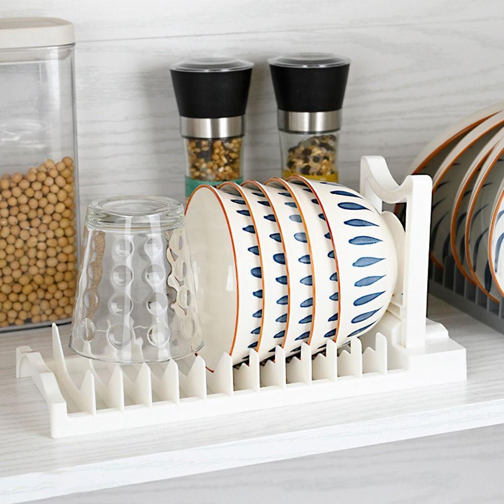 Plastic Drain Bowl Rack Folding Tableware Storage Rack Creative Dish Drying Rack  Kitchen Supplies