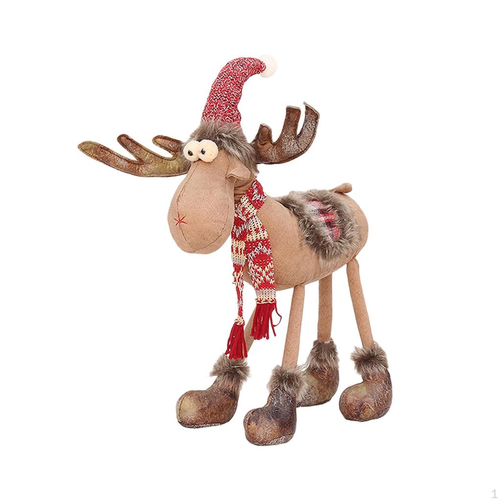 Christmas Doll Figurine Ornament Novelty Toy for Winter Festival Tabletop Shelf Home Decor