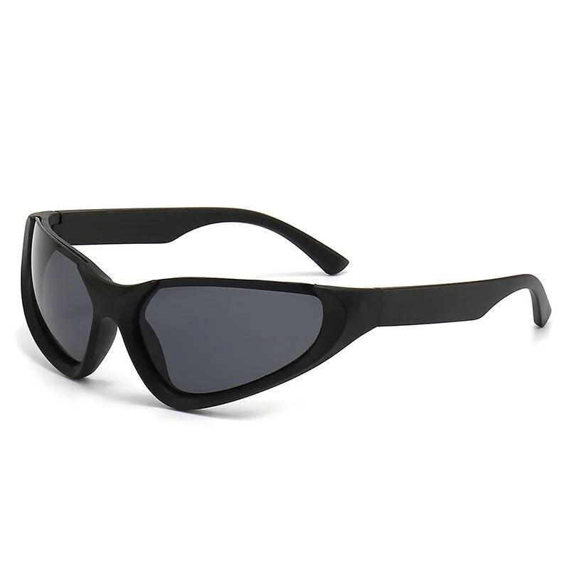 Grunge Y2k Sonnenbrille Mode Frauen Männer Punk Sonnenbrille Vintage Halbrandlose Fahrradbrille UV400 Luxus Designer Brillen
