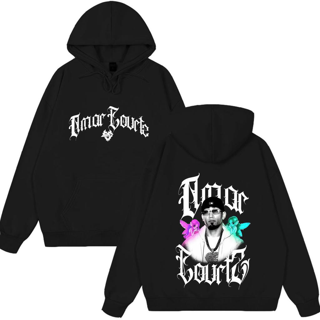 Omar Courtz Por Si Manana No Estoy 2026 Tour Print Hoodie Unisex Fashion Sweatshirt Winter Casual Gothic Punk Sweatshirt