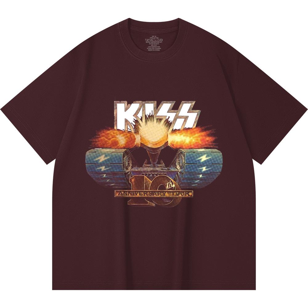 230 Gsm 100% Cotton Heavy Metal T-Shirt Rock Band Popular Music Print Unisex Heavy Cotton T Shirt