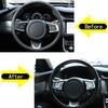 For Jaguar XE XF F-PACE E-PACE F-TYPE Aluminum Alloy Silver Car Steering Wheel Button Sequin Decorative Sticker Car Accessories