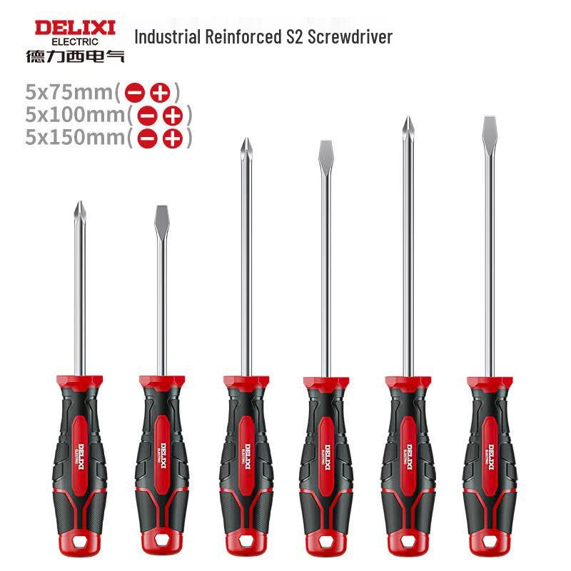 Delixi S2 Chrome Vanadium Steel Screwdriver Set