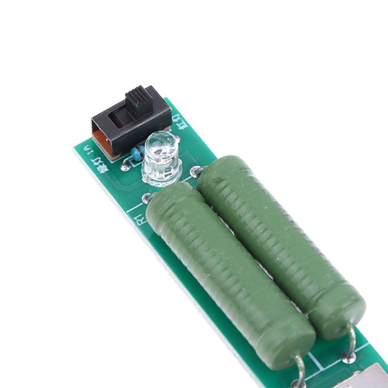 USB-Lasttester Mini-Powerbank Entladewiderstand m. Schalter 2A/1A Widerstandsprüfmodul Digitaler Strom-Spannungsmesser Tester