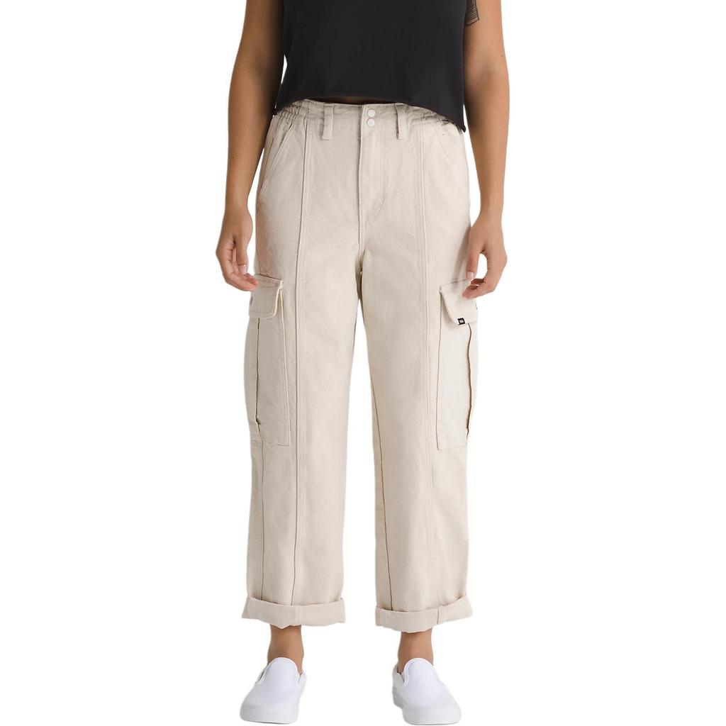 Vans Sidewalk Pants Versatile Fashion Comfortable Breathable Cargo Pants Women pants White VN000GWND36