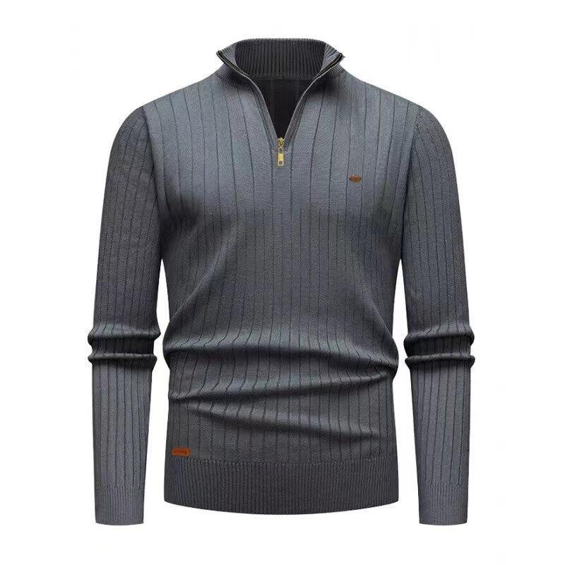 Men's Long-Sleeve Soft Touch Quarter-Zip Sweater