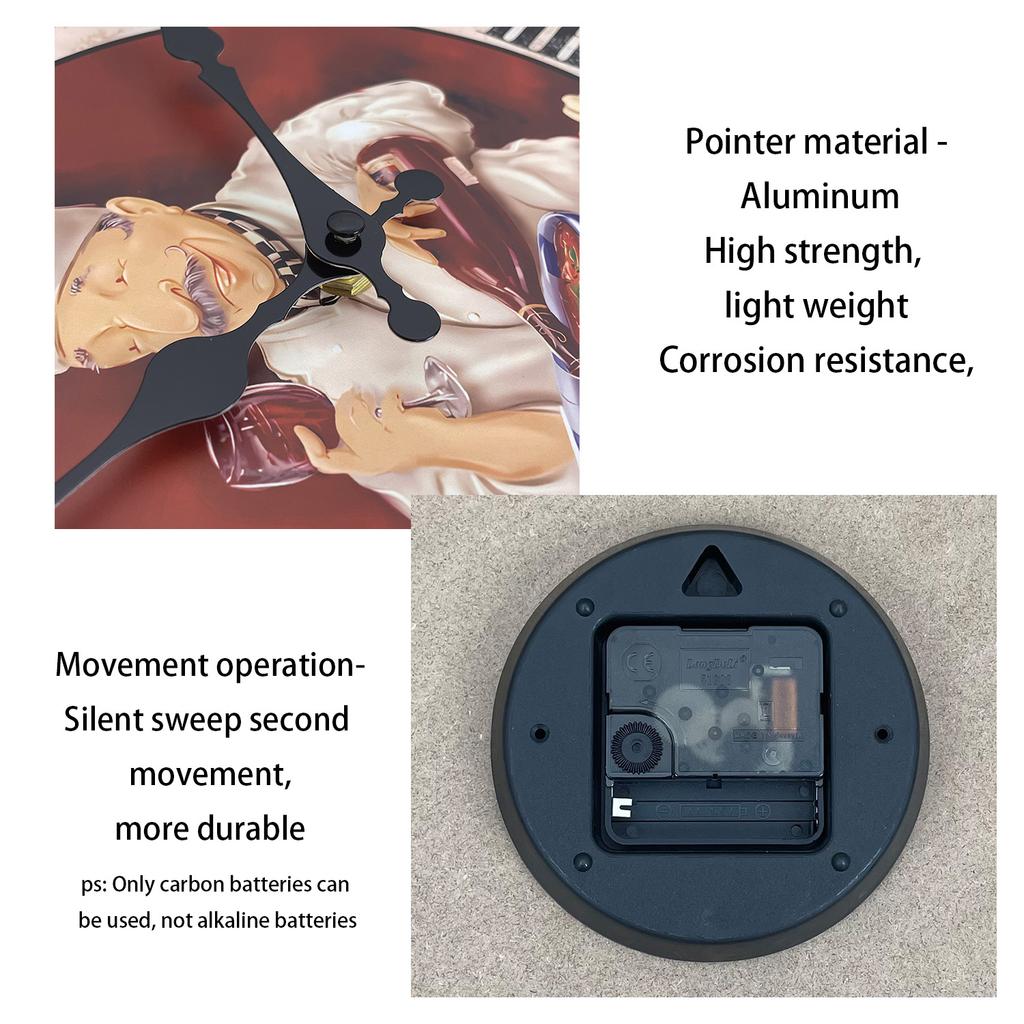 High-Quality Vintage Italian High-Quality Chef High-Quality Cooking High-Quality Pattern High-Quality Wooden High-Quality Wall High-Quality Clock