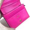 Valentino Studs Logo Compact Wallet Folded Wallet Leather Pink