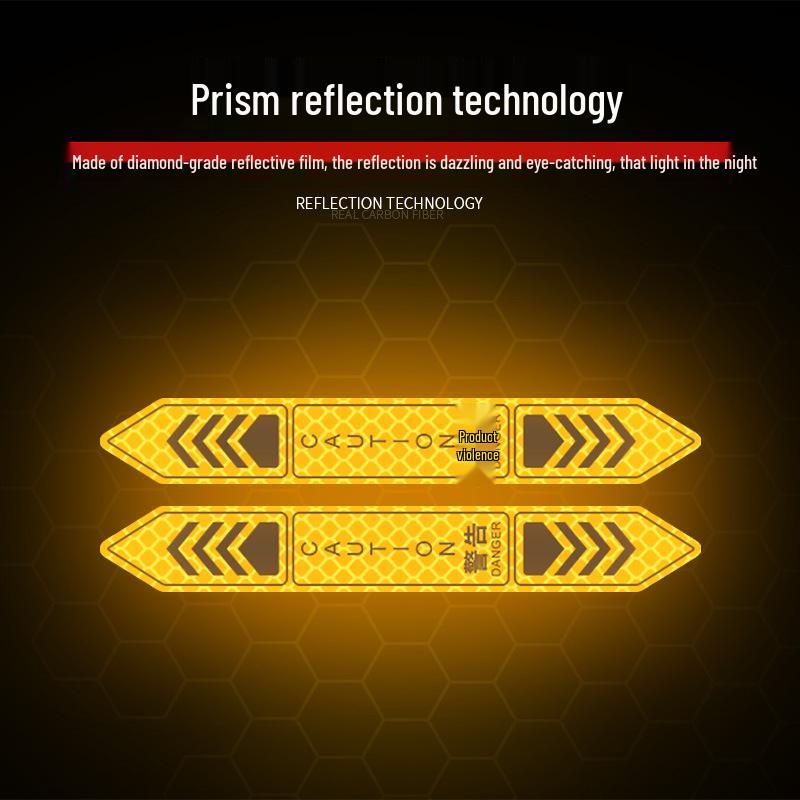 Светоотражающая наклейка-предупреждение о безопасности на дверь автомобиля - Наклейка-полоска для защиты от царапин