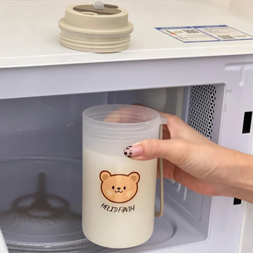 Reusable Plastic Water Cup Sport Travel Portable Tumbler With Lid&Rope 350/550ML Cute Sealed Milk Coffee Cup Students Drinkware