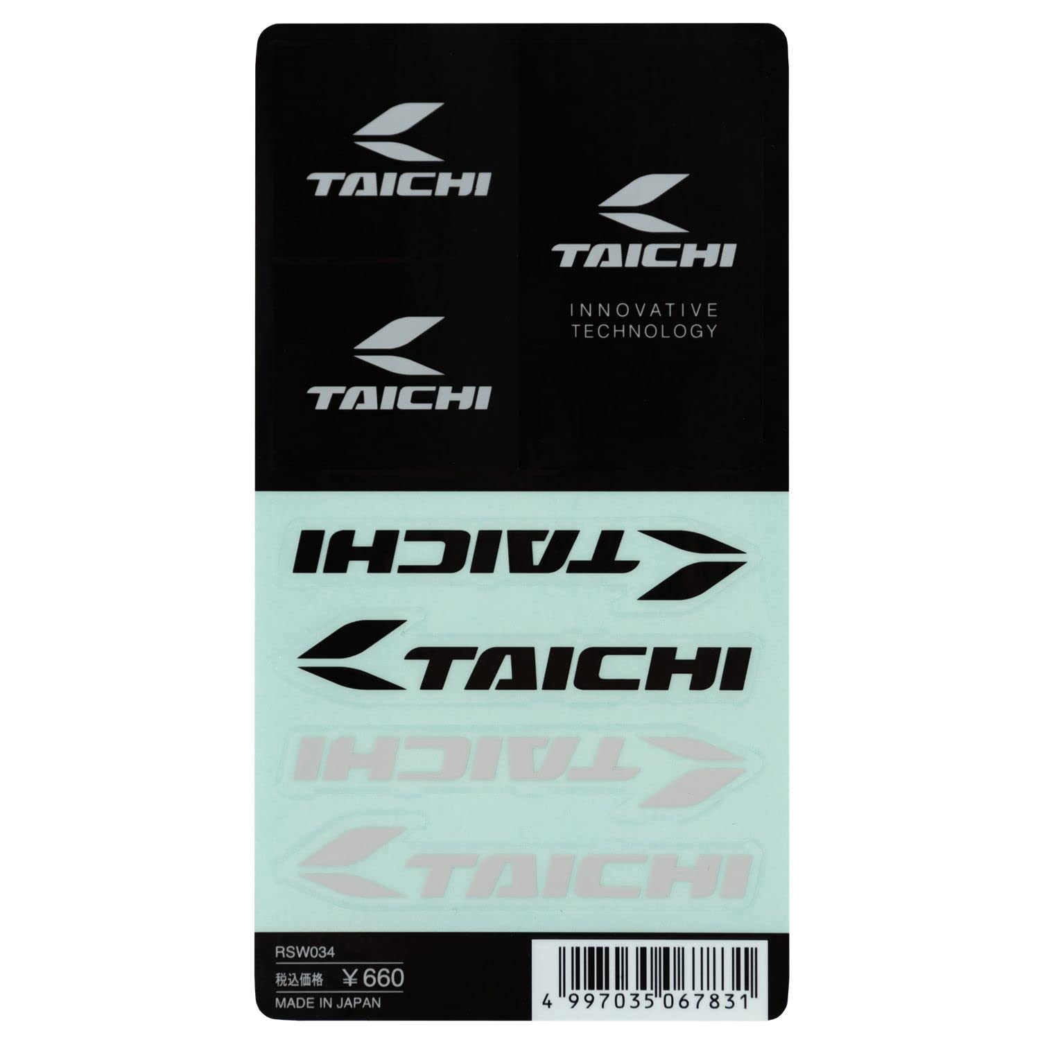 

RS TAICHI Motorcycle Sticker Black/Silver Size: 5.5 x 3.0 inches (140 x 75 mm) RSW034