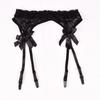 Women'S Sexy Underwear Large Size Lace Garters Lovely Bow-Knot High Elastic Waist Belt For Thigh High Stockings Erotic Costumes