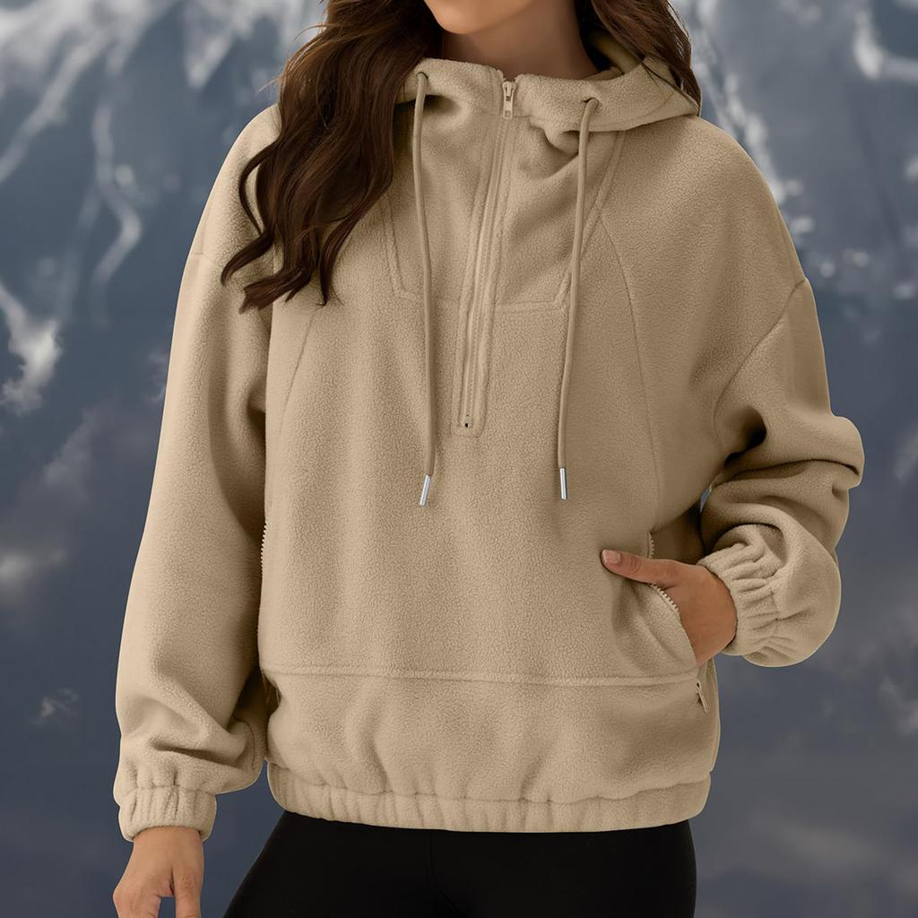 Women's Fashionable Solid Color Long Sleeved Casual Pullover Sweatshirt Top