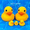 1/2Pcs Giant Rubber Duck 10.2 Inch Duck Giant Rubber Duck Large Rubber Squeaky Big Yellow Rubber Ducks