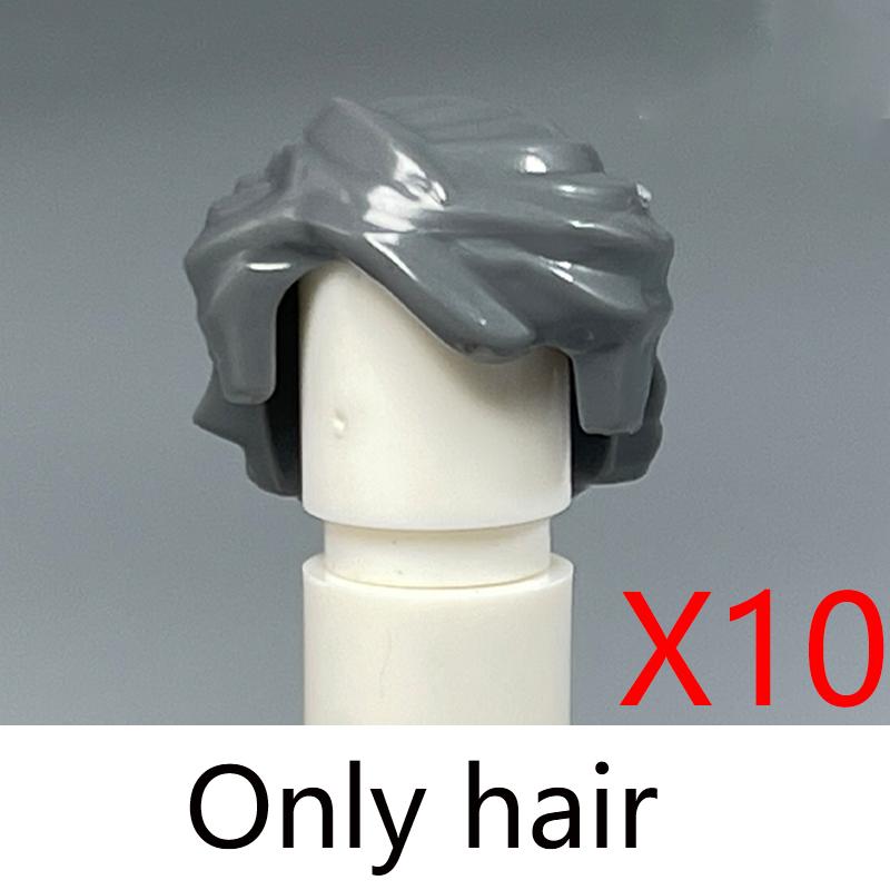 MOC City Building Blocks Figure Body Parts Creative Accessories Girl Hair Police Hat Scarf Beard Backpack MOC Bricks Toys T02