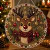 Acryl-Ornamente für Zuhause Weihnachtsbaum Hängender Schmuck, Kunst mit Kunstperlen DIY Malerei Feier Partyzubehör Sonnenfänger, 20cm Leuchtend