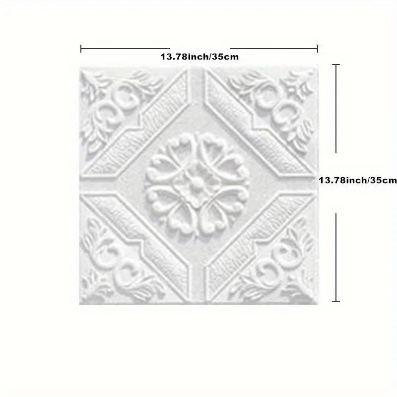 5-10pcs 35*35cm Ceiling Roof Wallpaper renovation Self-adhesive Bedroom 3D Waterproof Background Wall Wallpaper Home Decoration