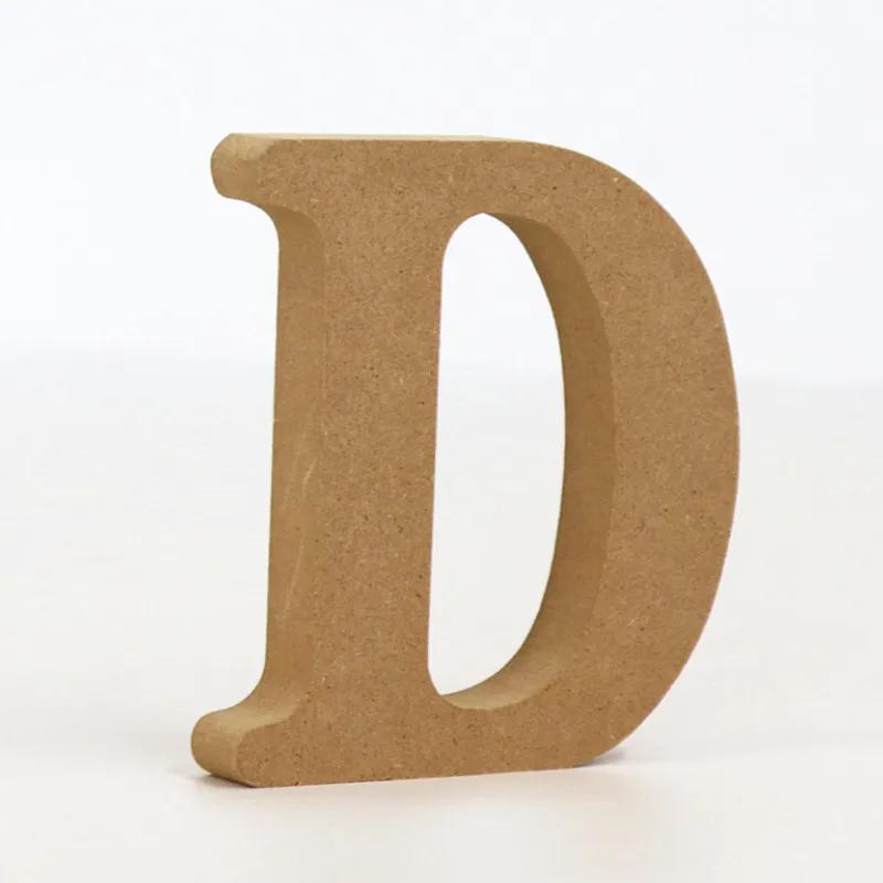 26-Letter Wooden Alphabet DIY 10cm Handicrafts Three-Dimensional Decorative Letters Sign Decorations Craft Supplies