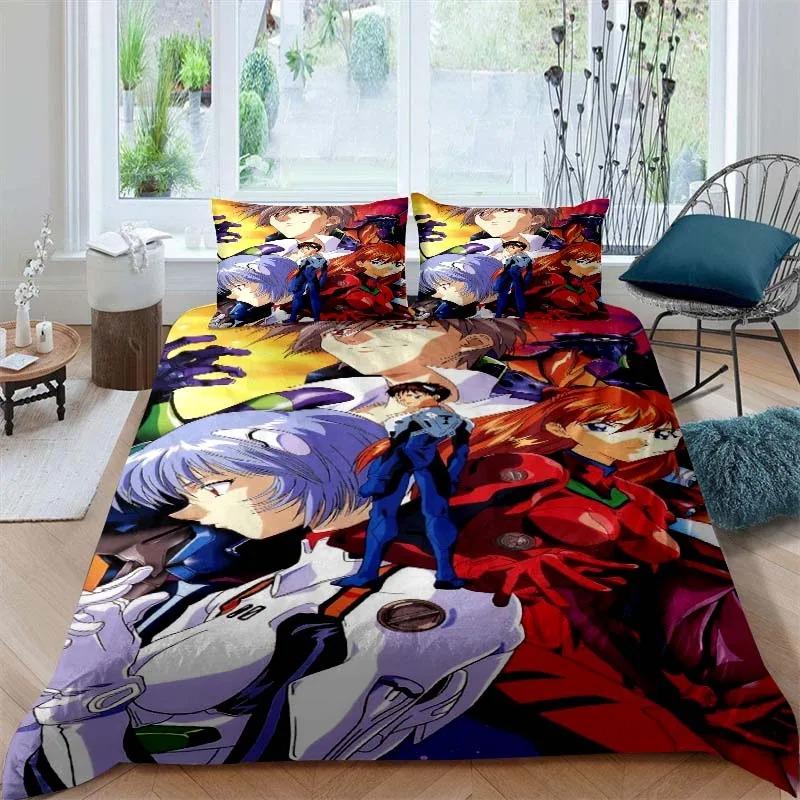 New NEON GENESIS EVANGELION Anime Quilt Covers Bedding Dormitory Sheets 2/3-piece Bedding Set