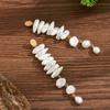 Light Luxury High-grade Cold Wind Pearl Fringed Earrings Multi-color Simple Long Irregular Earrings
