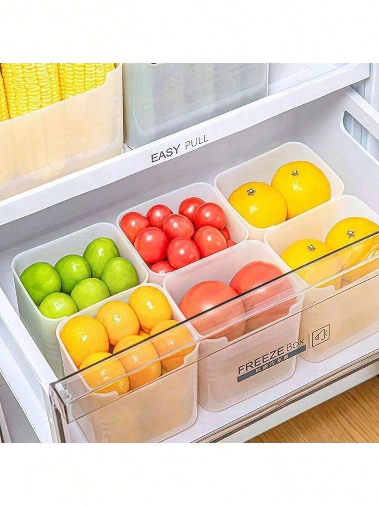 8pcs Refrigerator Food Storage Organizer Bins, Kitchen Freezer Side Door Compartment Containers, Kitchen Storage, Food Storage