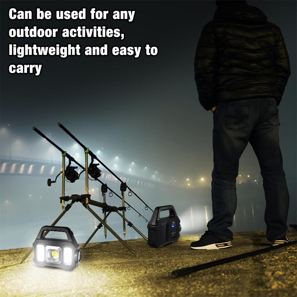 High Power Led Flashlights Rechargeable Camping Work Light Multi Functional Portable Light Solar Charging 6 Lighting Modes