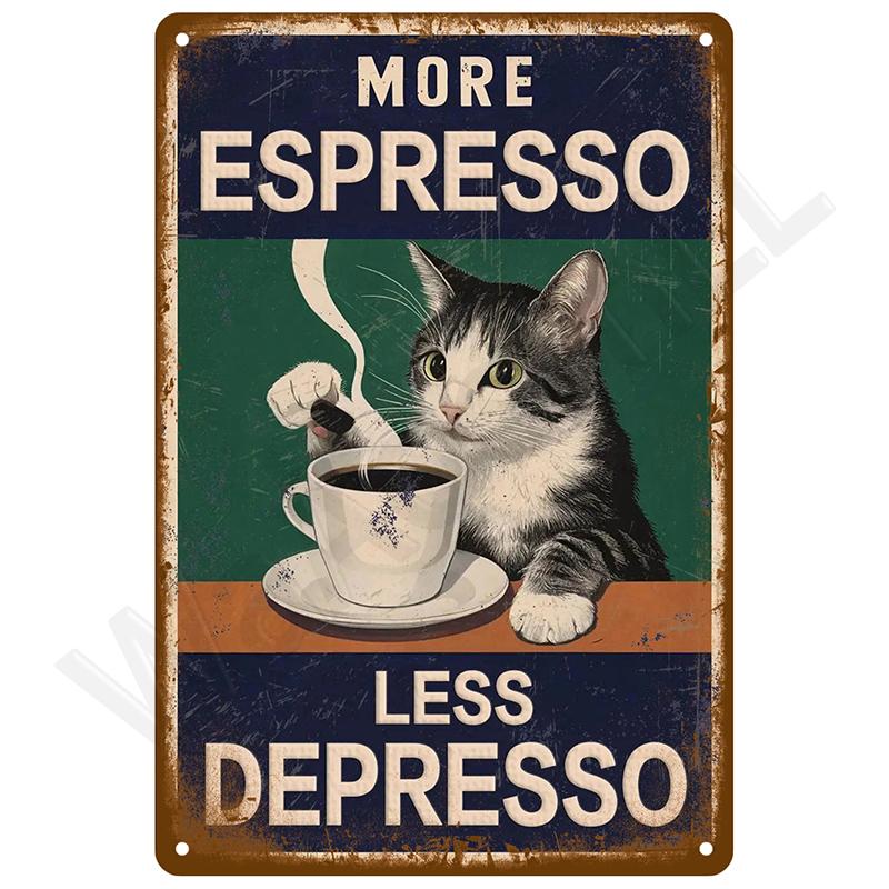 Retro Tin Sign Vintage Metal Signs Plates Posters House Interior Bathroom Wall Art Mural Aesthetic Room Home Decor Decorations