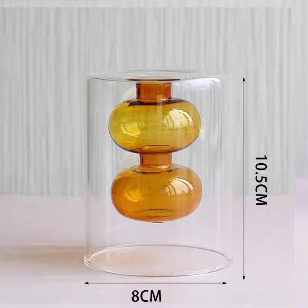 Minimalism Double-layer Flower Vase Creative Aromatherapy Diffuser Bottle Wedding Decor