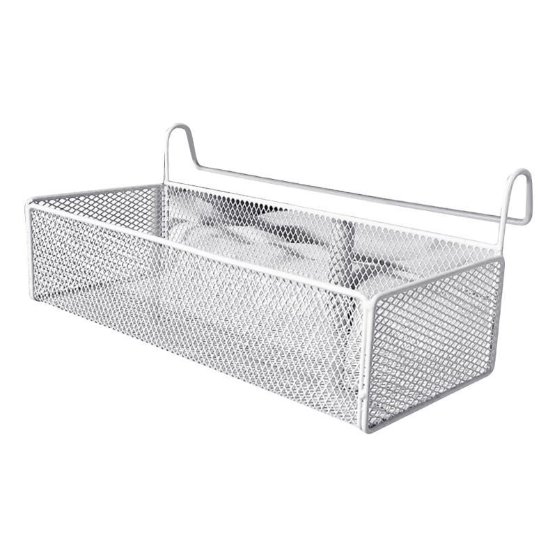 Multipurpose Bed Hanging Storage Organizers Sturdy Metal Basket Accessory for College Dorms and Office Cubicles