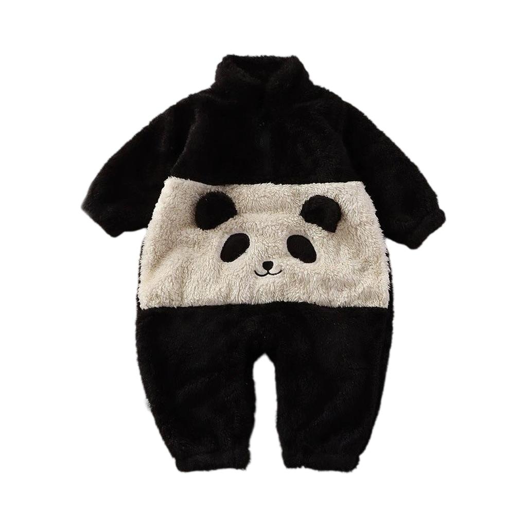 Baby Toddler Warm Onesie Cute Cartoon Pajamas For Home Wear
