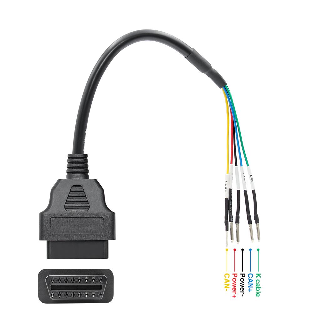 Universal Motorcycle OBD2 Diagnostic Cable K+CAN 16Pin Jumper Tester Extension Cable For Car Truck OBD 16 PIN Plug Jumper Wires