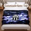 FC Zürich Printed Flannel Blanket Custom Name Text Soft Warm Throw For Bedroom Holiday Gift