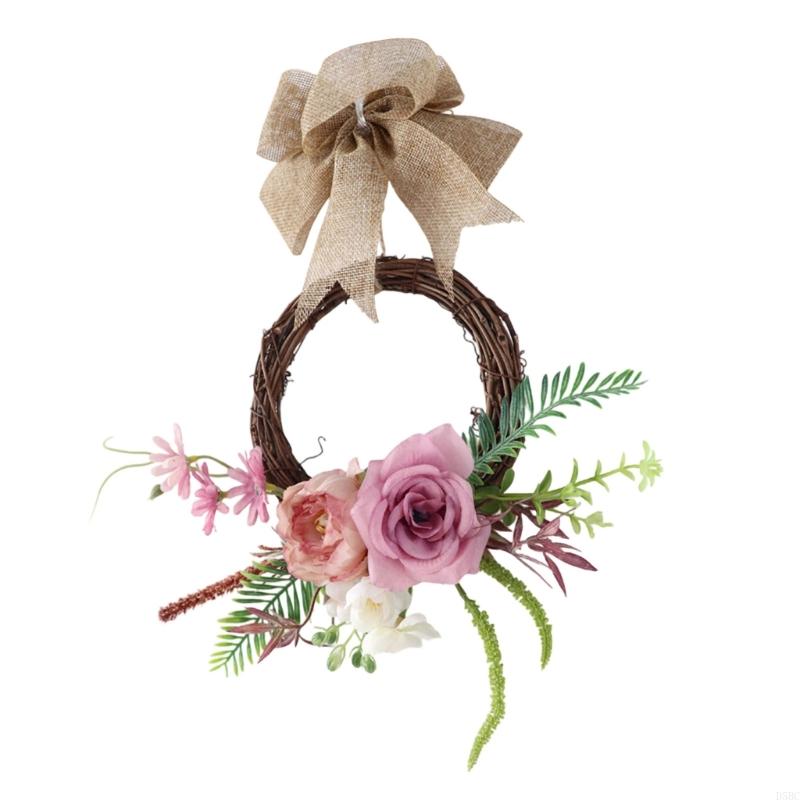

Elegant Silk Flower Wreath Home Wall Hanging Decors For Living Room Wedding Party Indoors Outdoor Decoration